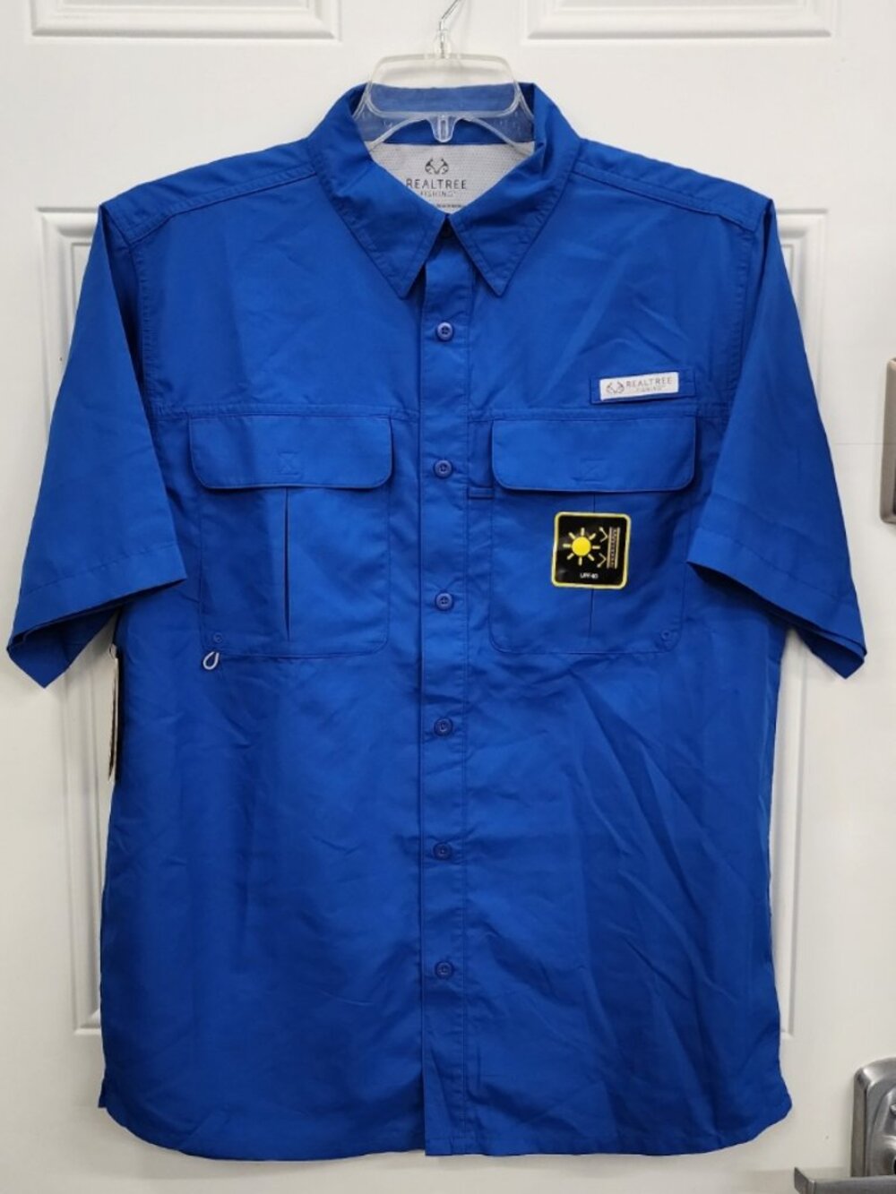 New Realtree Fishing Guide Shirt - Lapis Blue - Size  Large 42-44